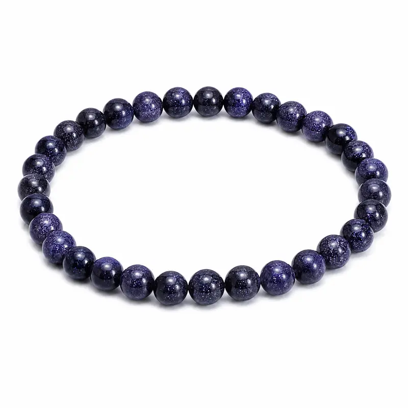 Blaufluss Armband 6 mm – Funkelndes Edelsteinarmband für Meditation, Achtsamkeit und den Alltag