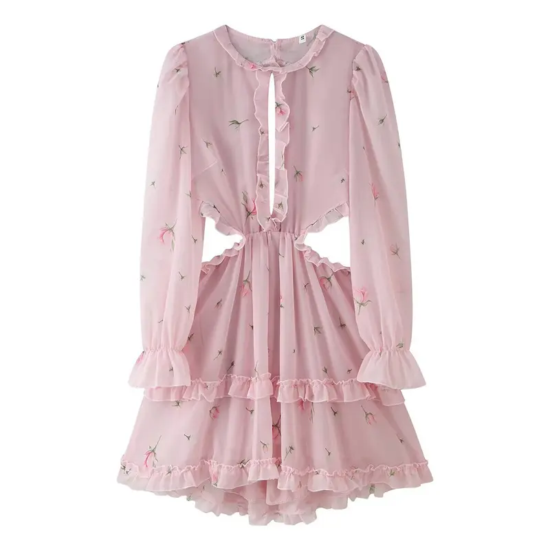 Blumenkleid mit Bauchfreihaltung