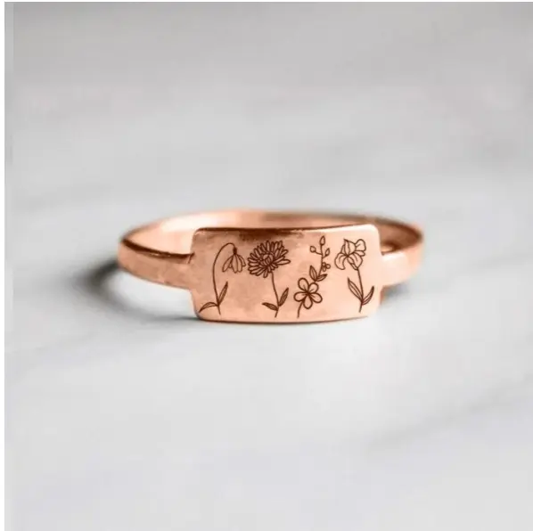Blumenring aus Metall