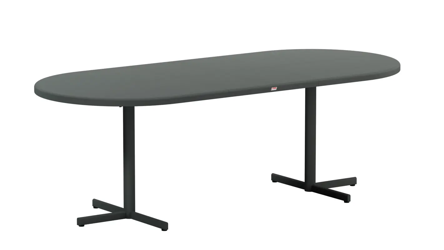 Bodensee Glasfaser-Gartentisch 160/218x95 oval klappbar, ausziehbar