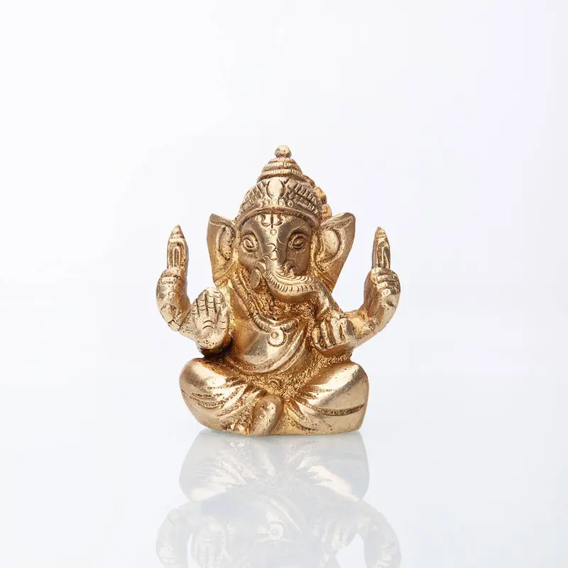 Bodynova – Ganesha Statue aus Messing, ca. 7 cm