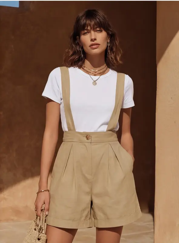Boho-Chic Latz-Shorts für Damen
