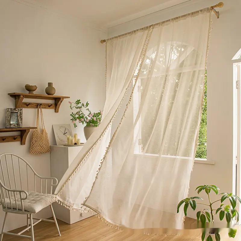 Boho-Tüllvorhang