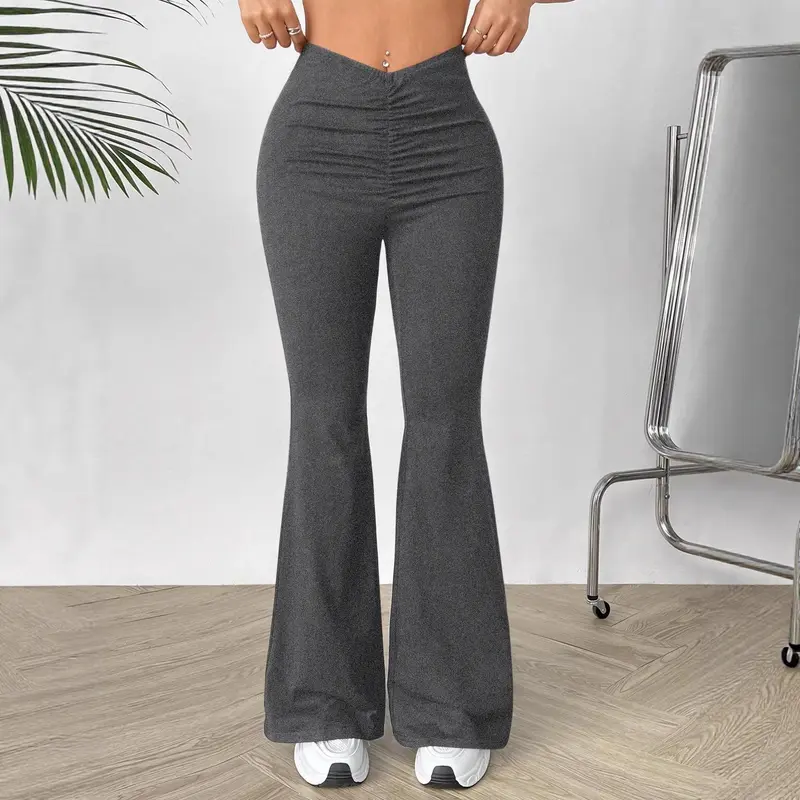 Bootcut Hose mit V-Bund