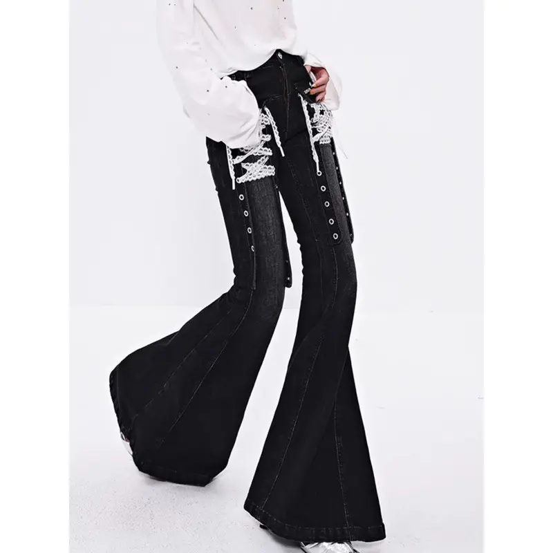 Bootcut Jeans mit Spitze für Damen