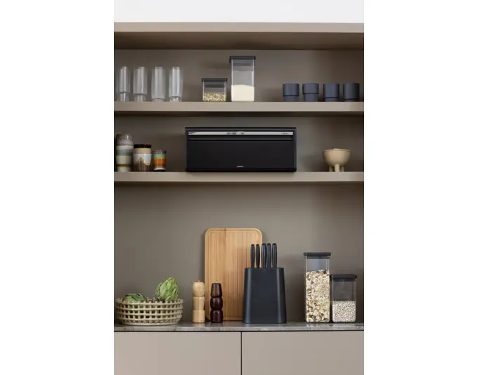 BRABANTIA Brotkasten matt black 46.5x25x18.7 cm