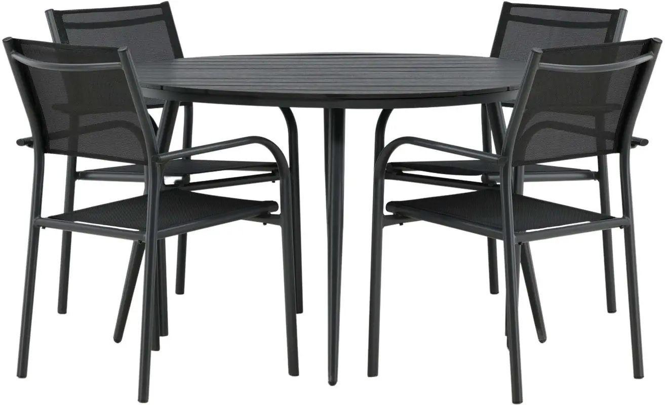 Break Outdoor-Tischset + Santorini ⌀120cm/4St.