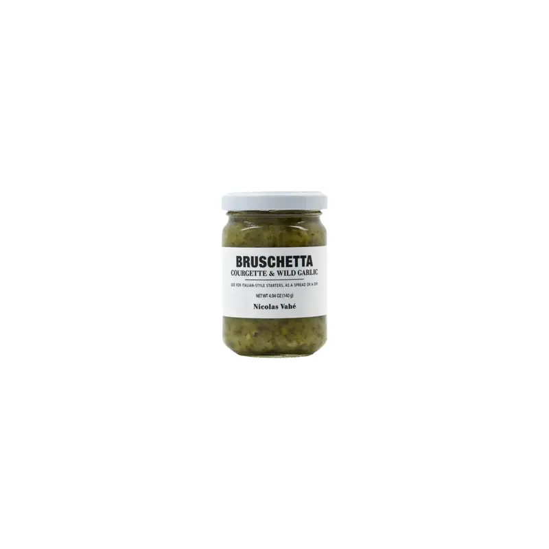 Bruschetta, courgette & wild Knoblauch