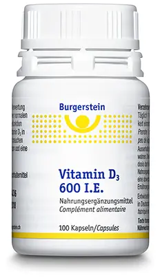 BURGERSTEIN Vitamin D3 capsules 600 UI 100 pièces