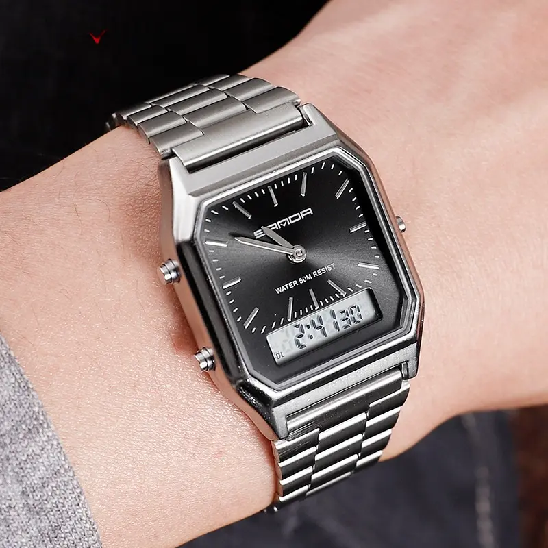 Business-Armbanduhr mit Doppeldisplay