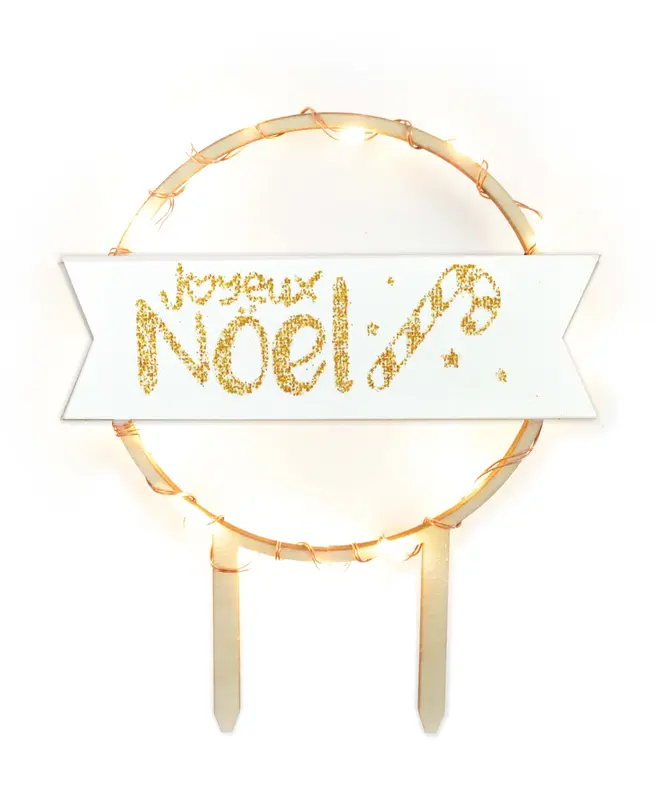 Cake Topper mit LED-Beleuchtung Joyeux Noël