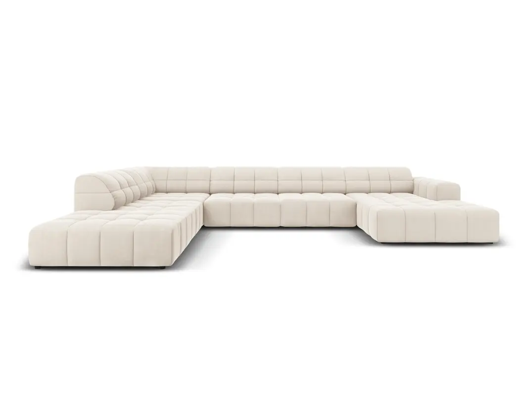 Chicago Velour Panoramic Ecksofa links 7 Sitzer 262cm