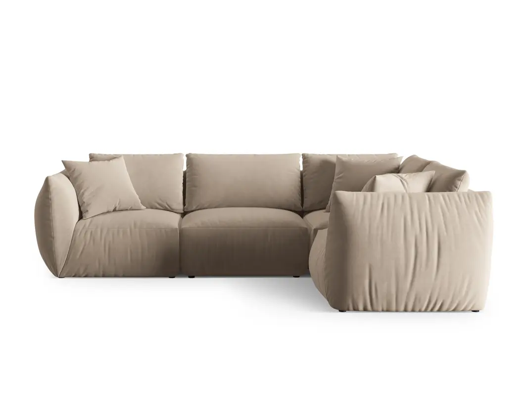 Chris Velour Ecksofa rechts 4 Sitzer