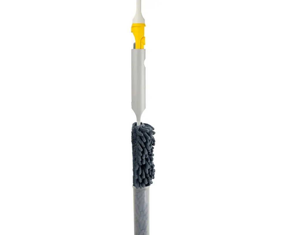 CleanTech Staubwedel mit Hülle 4x8x53cm light stone