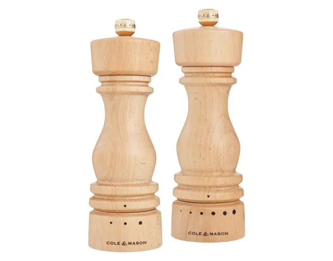 COLE&MASON Pfeffer-/Salzmühlen Set London Buche natur GRD SLT 18x5.8x5.8 cm