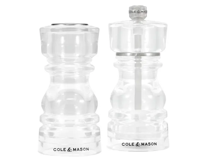 COLE&MASON Pfeffermühle / Salzstreuer Set London Acryl 13 cm