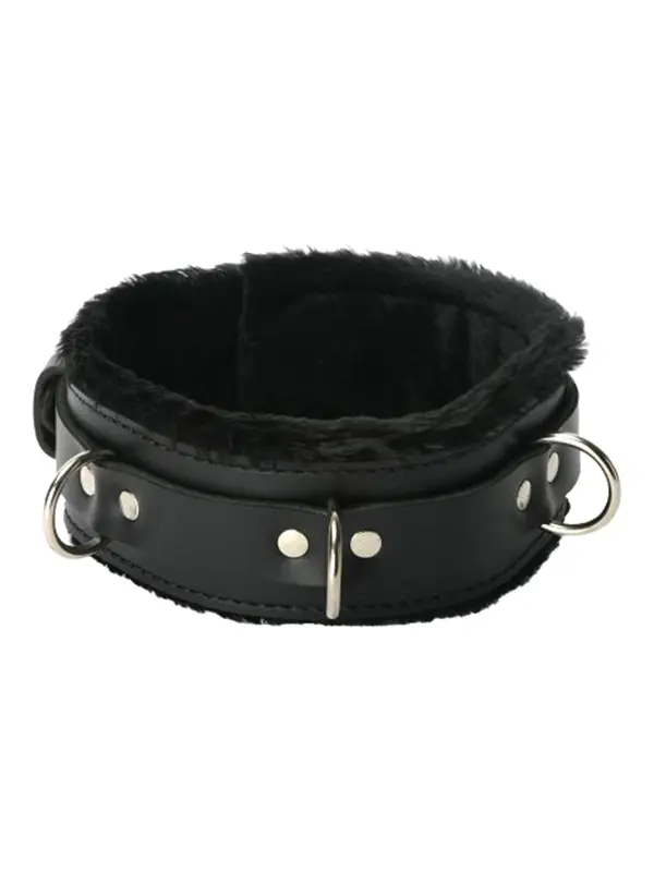 Collier ras du cou doublé de fourrure