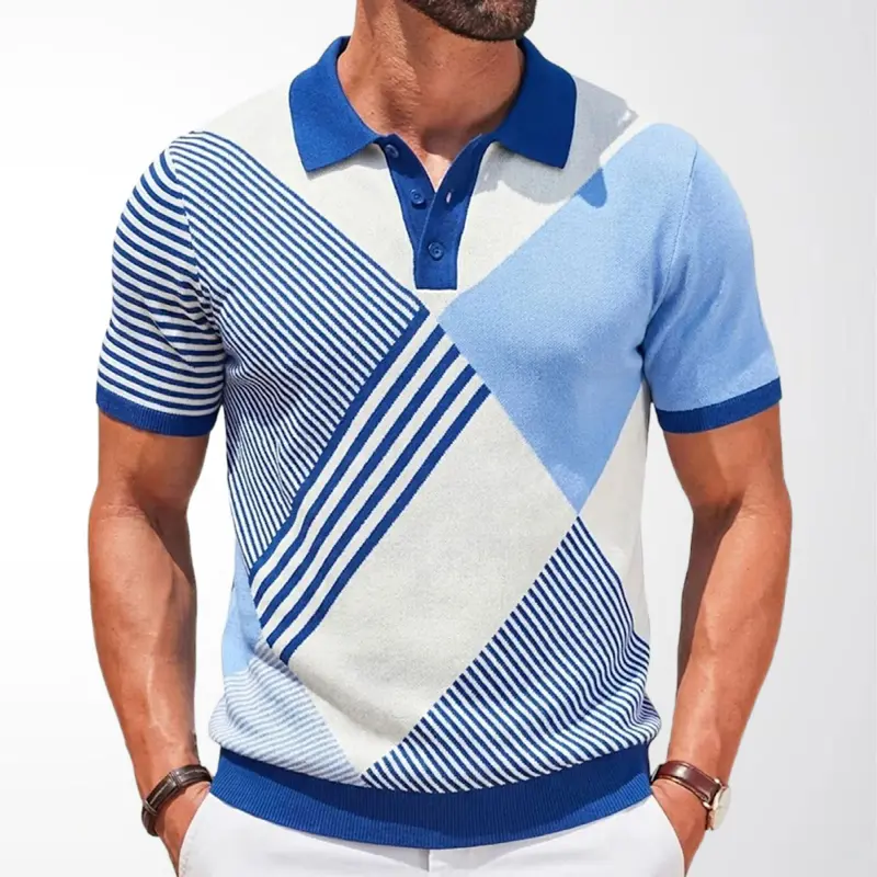 Colorblock Kurzarmshirt für Herren