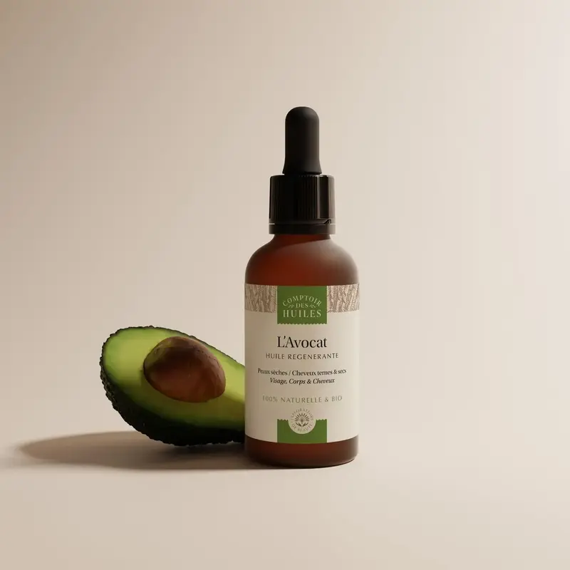 COMPTOIR DES HUILES - Avocadoöl FFL und Bio - regenerierendes Öl für Gesicht, Haare & Körper
