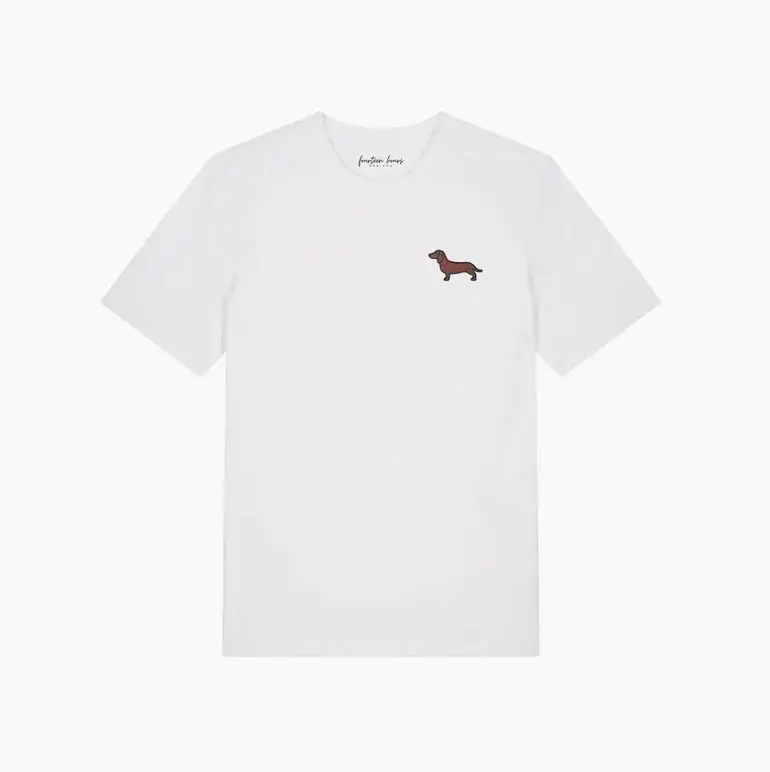 cool people club Bio-Baumwollshirt Dackel "weiss"