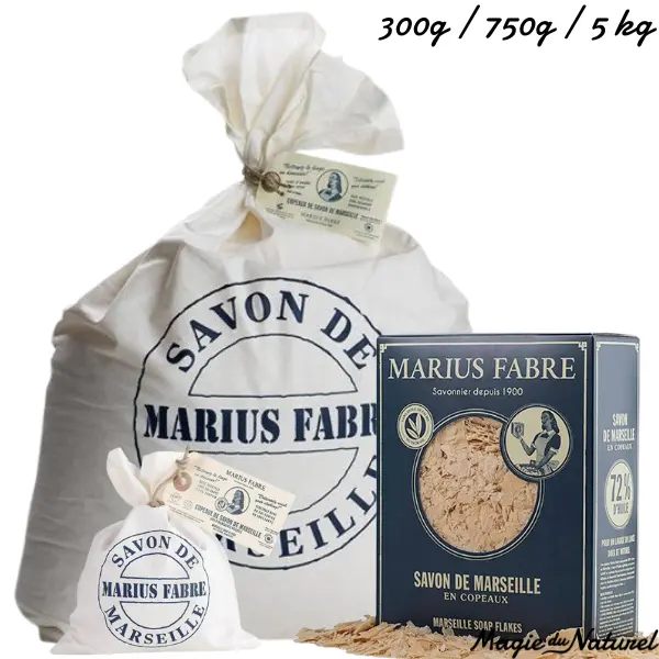 Copeaux de savon de Marseille blanc - SANS HUILE DE PALME