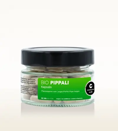 Cosmoveda Pippali 80 Kapseln – Langer Pfeffer Ayurveda für Verdauung & Immunsystem