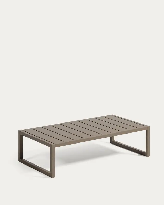 Couchtisch Comova 100% outdoor aus Aluminium grün 60 x 114 cm