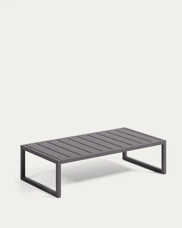 Couchtisch Comova 100% outdoor aus Aluminium schwarz 60 x 114 cm