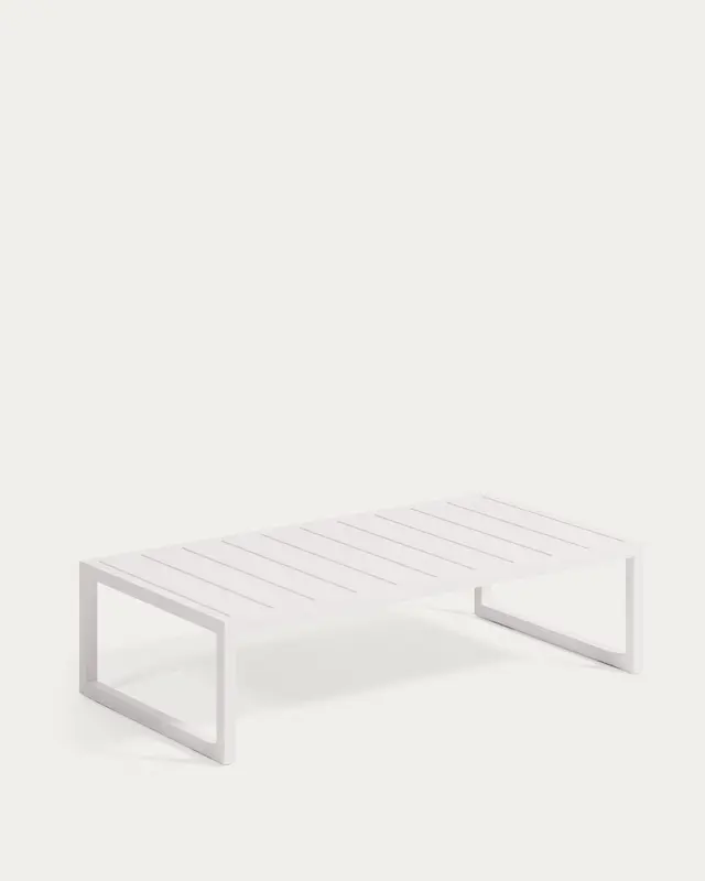 Couchtisch Comova 100% outdoor aus Aluminium weiss 60 x 114 cm