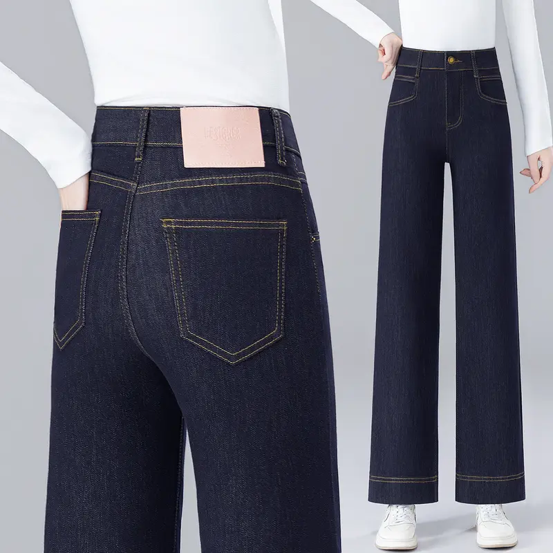 Cropped Wide-Leg Jeans mit hoher Taille