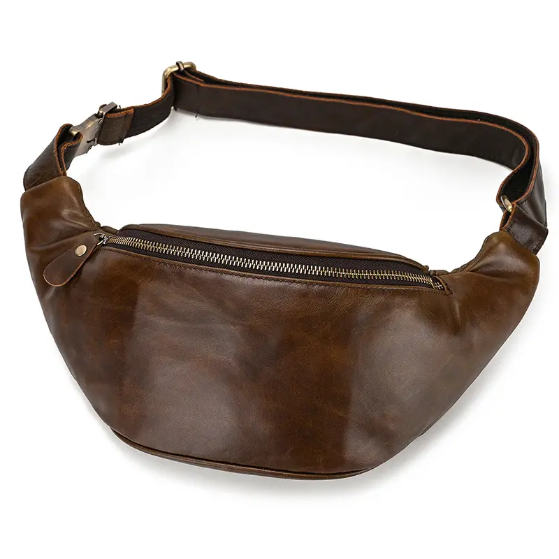 Crossbody-Brusttasche aus Vollleder