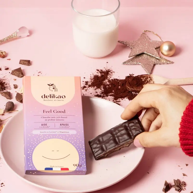 Dalikao – Feel Good - Anti-Stress-Schokolade 70% Praliné-Haselnüsse