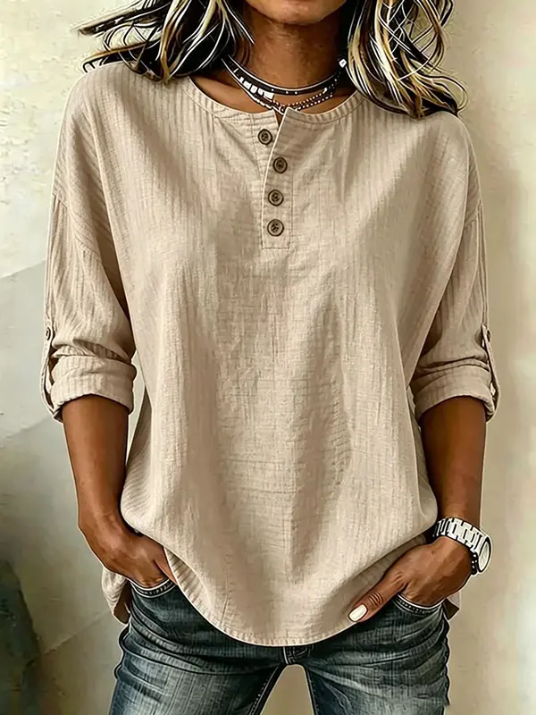 Damen Atmungsaktives 3/4-Arm-Shirt mit Manschetten
