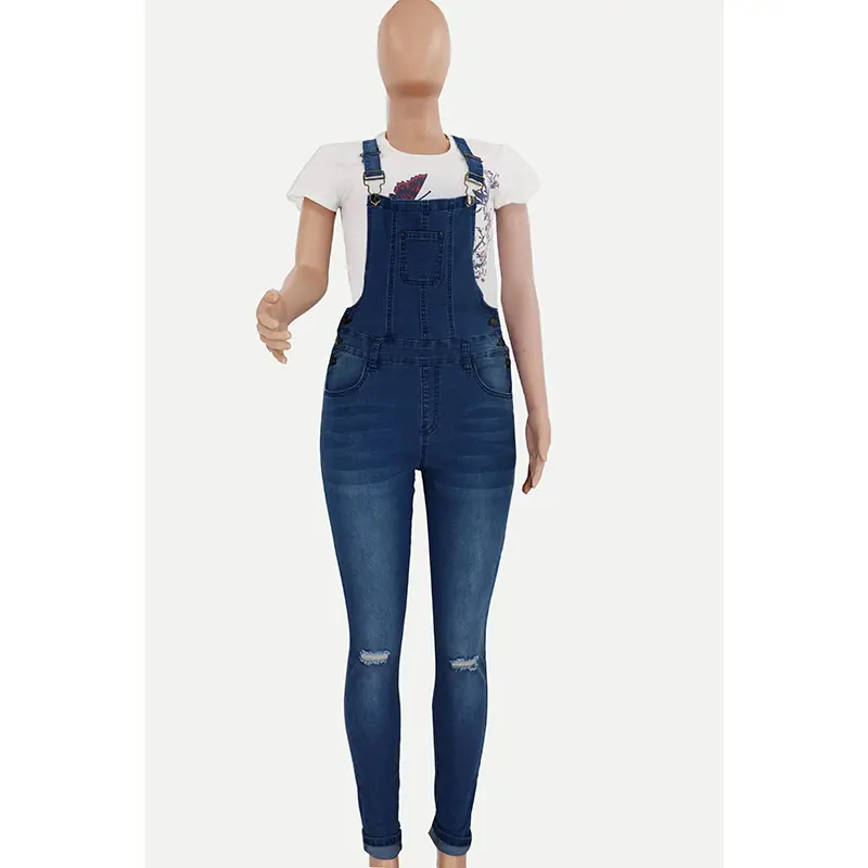 Damen Denim Latzhose im Workwear-Stil