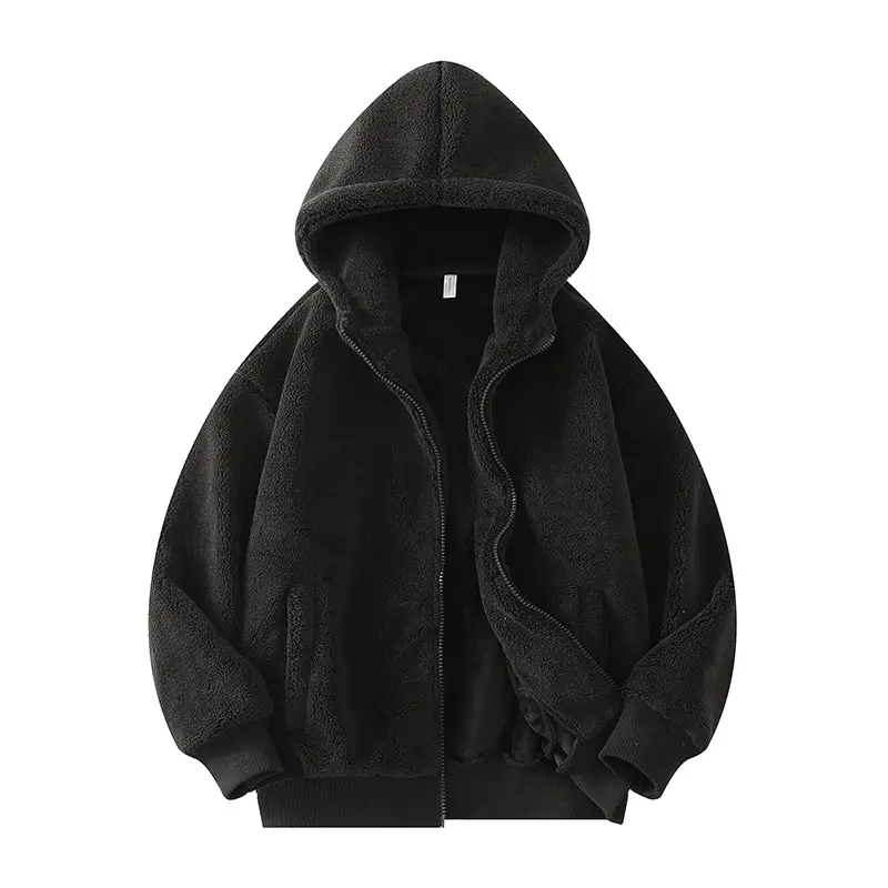 Damen Fleece Cardigan mit Kapuze