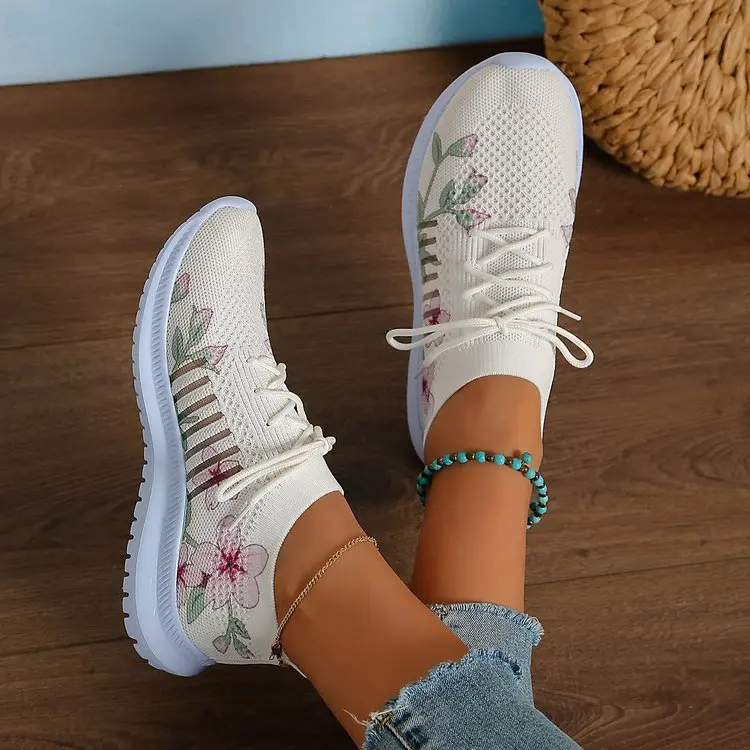 Damen Freizeit Mesh Flyknit Laufschuh