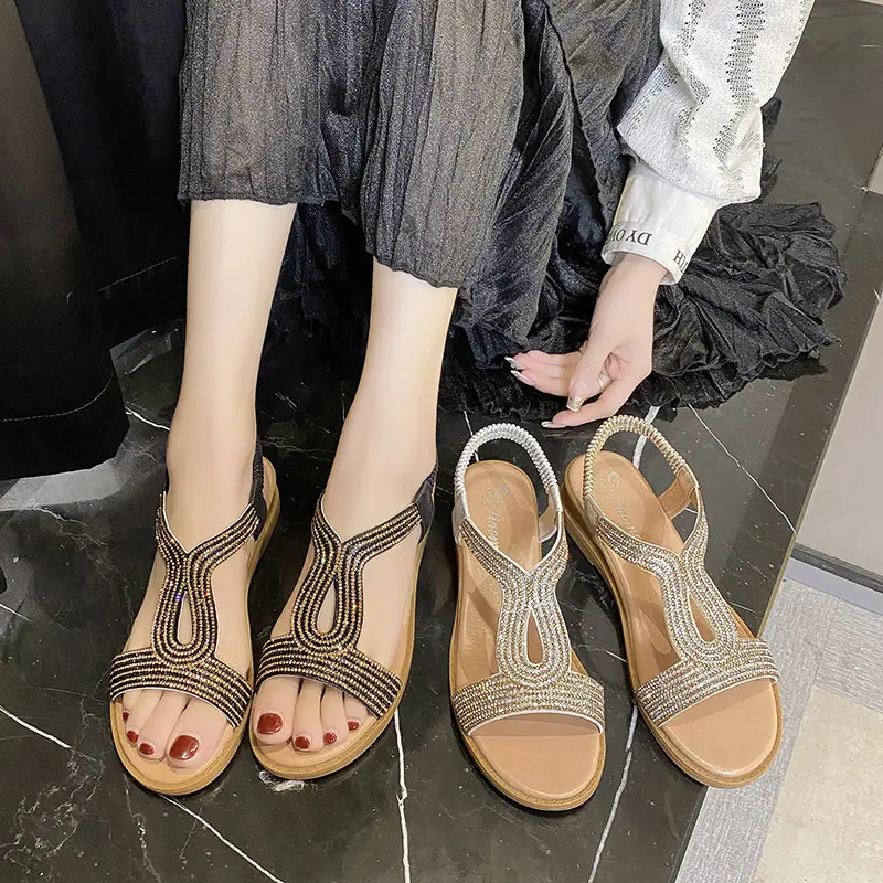 Damen Komfort-Sandalen «Estate» · Elastik-Riemen