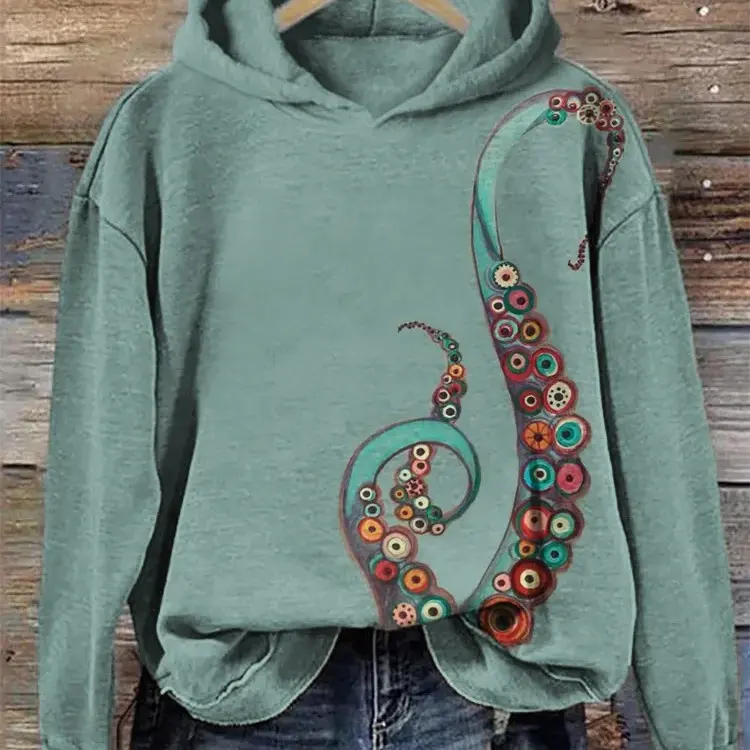 Damen Langarm-Top mit Blumenmuster