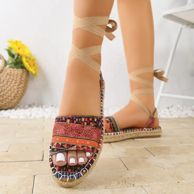 Damen Plus-Größen Straps Flachschuhe