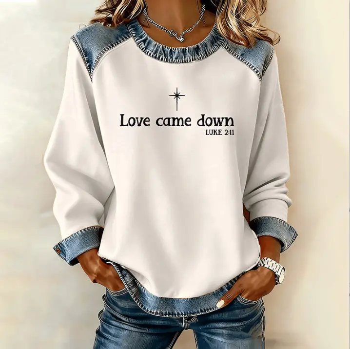 Damen Pullover mit 3D-Print