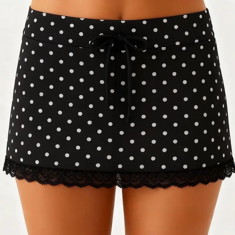 Damen-Shorts mit Spitzenbesatz