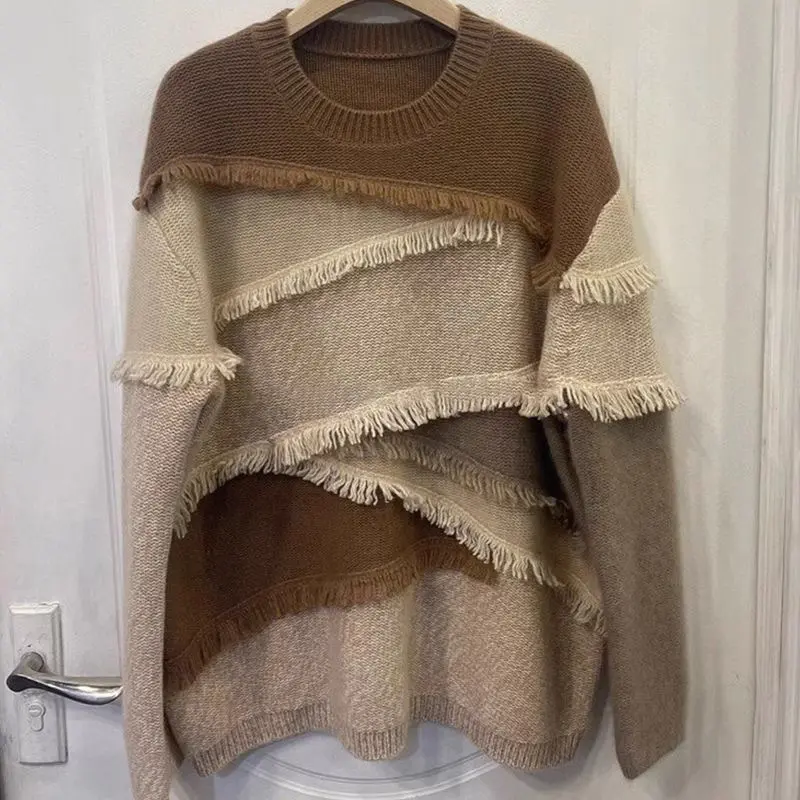 Damen Strickpullover mit Tassel-Design für Herbst/Winter