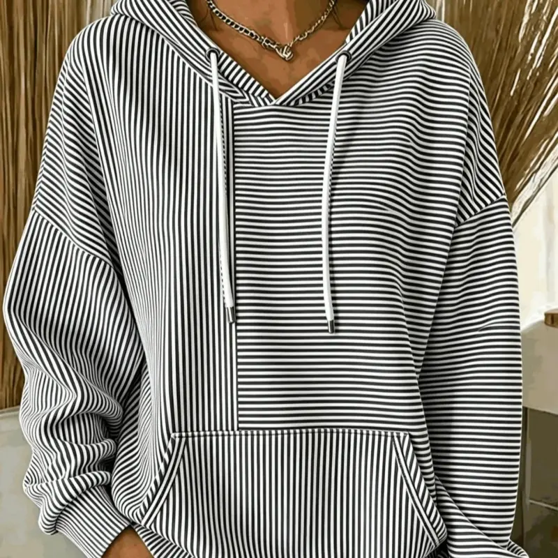 Damen Sweat Hoodie mit Kapuze und Tasche