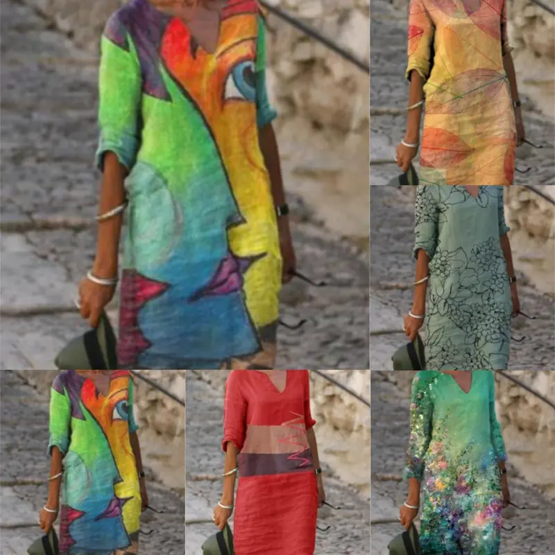 Damenmode-Lockerkleid Plus-Grösse