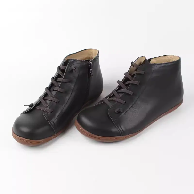 Damenstiefel aus Vollnarbenleder mit weicher Sohle