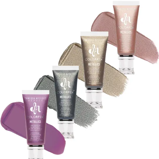 Danessa Myricks Colorfix Metallics (vegan), Lidschatten, Lippen, Blush-Farben, wasserfest