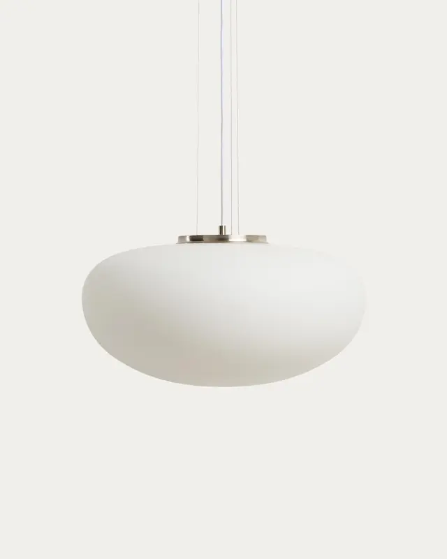 Deckenleuchte Ardali aus Rauchglas und Stahl mit gebürstetem Finish Ø 50 cm
