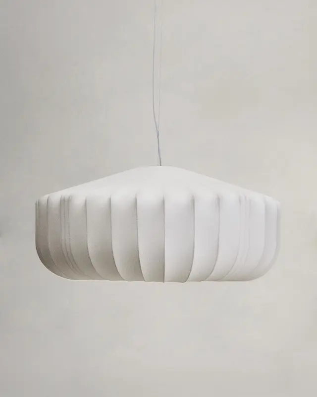 Deckenleuchte Somar aus Synthetikfasern und Stahlstäben, Ø 76 cm