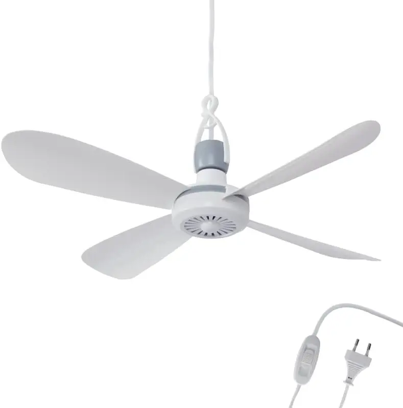 Deckenventilator mit abnhembaren Rotorblättern, Weiss ( Xxl Kabel )