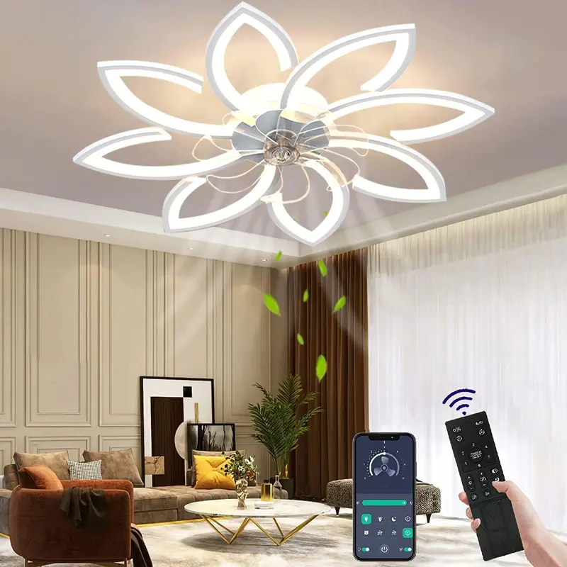 Deckenventilator mit LED-Beleuchtung und Fernbedienung, 90CM